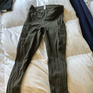 LULULEMON dark green leggings size 2 full length